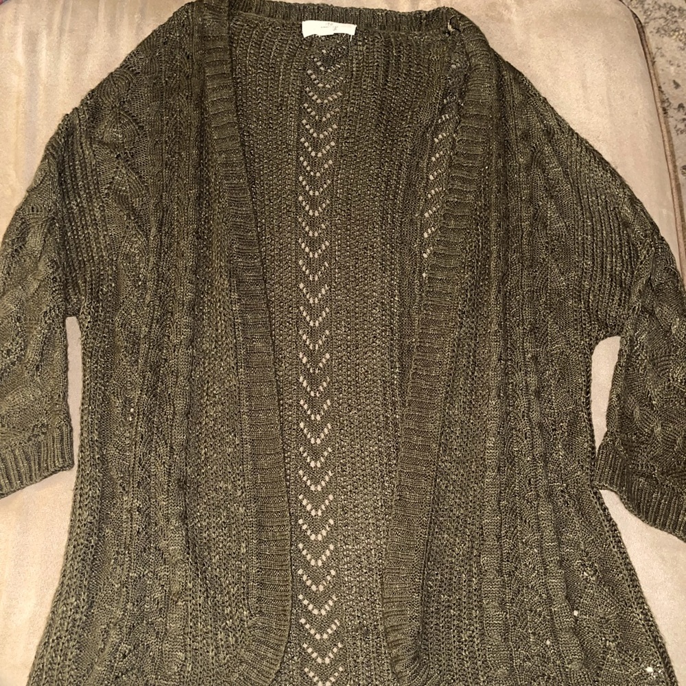 Xl forest green fall cardigan.